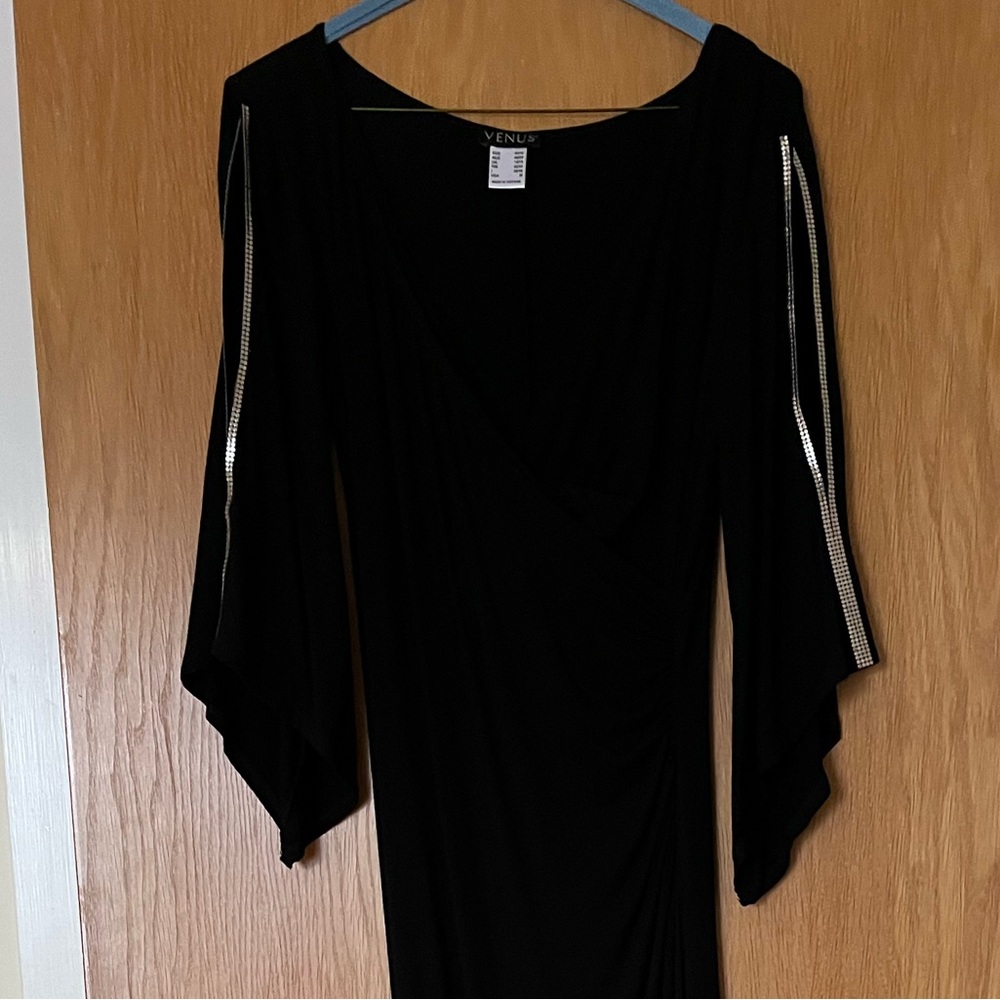 Black & silver long sleeve dress